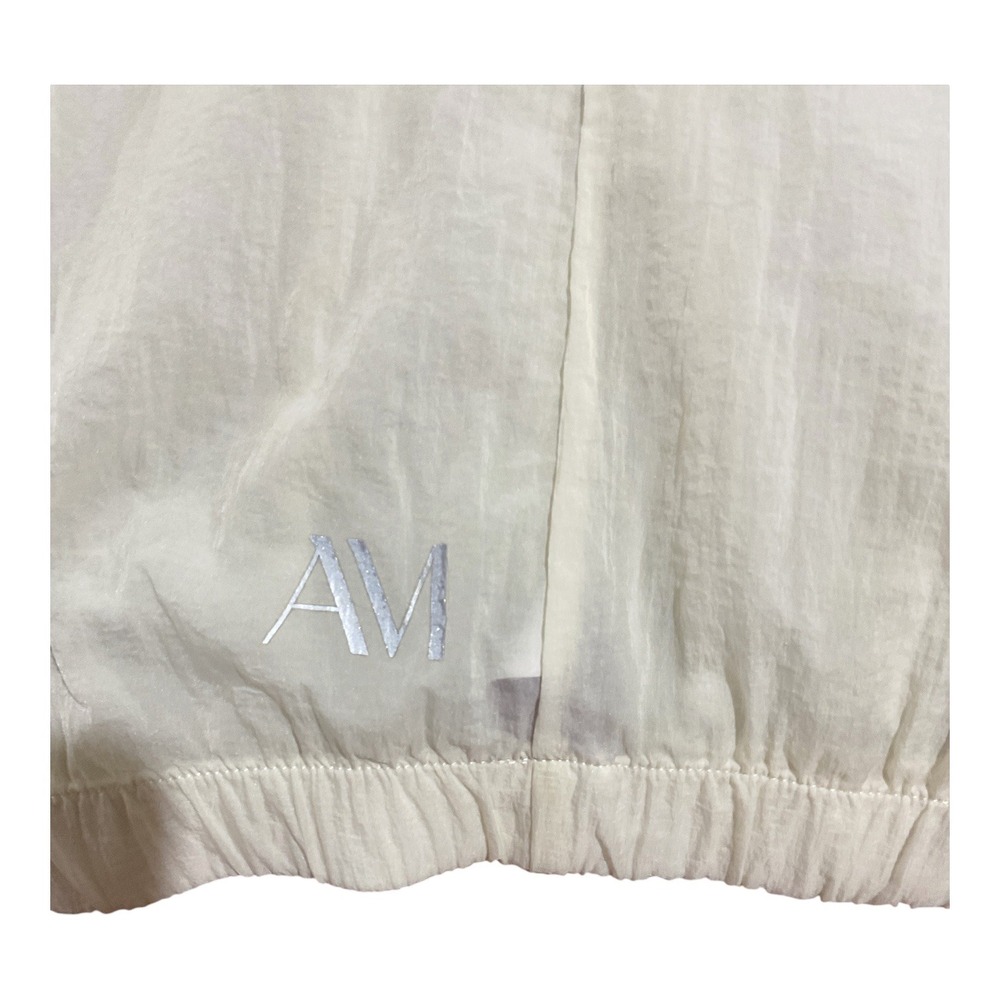 Adore Me Womens White Sheer Lace Trim Quarter Zip Windbreaker Jacket Size M - Picture 4 of 5